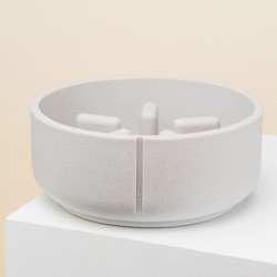 pino Hundenapf Slow Feeder dolphin grey solid, Gr. L, Höhe: ca. 9 cm, Durchmesser:  ca. 22 cm