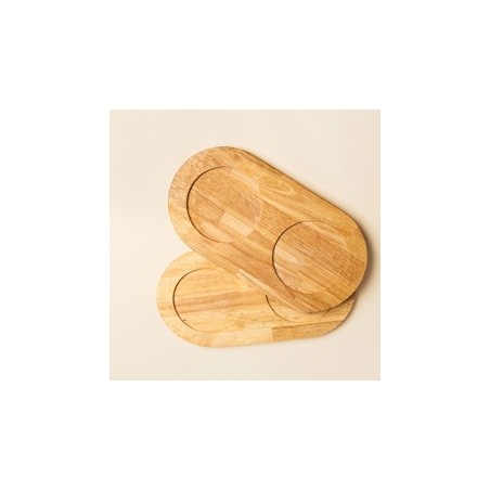 pino Napfunterlage Serving Tray Holz natur, Gr. S/M, Maße: ca. 41,5 x 22 cm