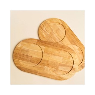 pino Napfunterlage Serving Tray Holz natur, Gr. L, Maße: ca. 48,5 x 19 cm