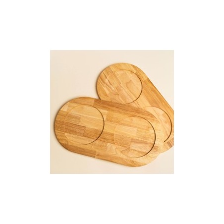 pino Napfunterlage Serving Tray Holz natur, Gr. L, Maße: ca. 48,5 x 19 cm