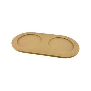 pino Napfunterlage Serving Tray Sand camel brown solid, Gr. L, Maße: ca. 48,5 x 22,5 cm