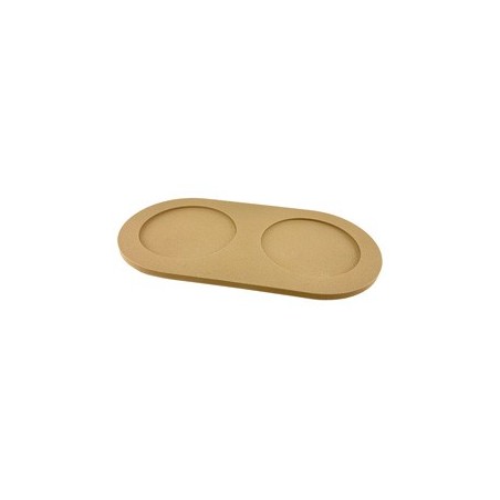 pino Napfunterlage Serving Tray Sand camel brown solid, Gr. L, Maße: ca. 48,5 x 22,5 cm