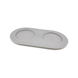 pino Napfunterlage Serving Tray Sand dolphin grey solid, Gr. S/M, Maße: ca. 41,5 x 22 cm