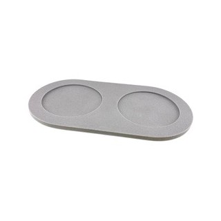 pino Napfunterlage Serving Tray Sand dolphin grey solid, Gr. L, Maße: ca. 48,5 x 22,5 cm
