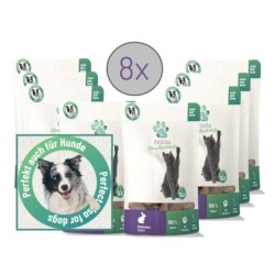 Fellicita Kaninchen Fleischstreifen 8x 50g Fellonis Hundensnacks