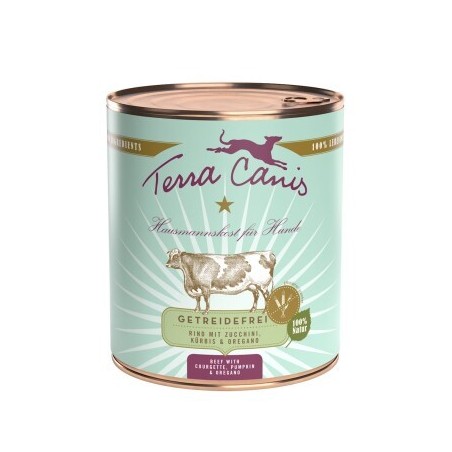 Terra Canis Getreidefrei Adult 6x800g Rind mit Zucchini, Kürbis und Oregano