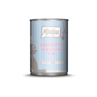MjAMjAM Nassfutter Katze Adult, Blanchiert in Sauce 6x380 g Pute & Lachs