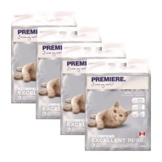 PREMIERE Excellent ohne Duft Klumpstreu Pure 4x12 kg