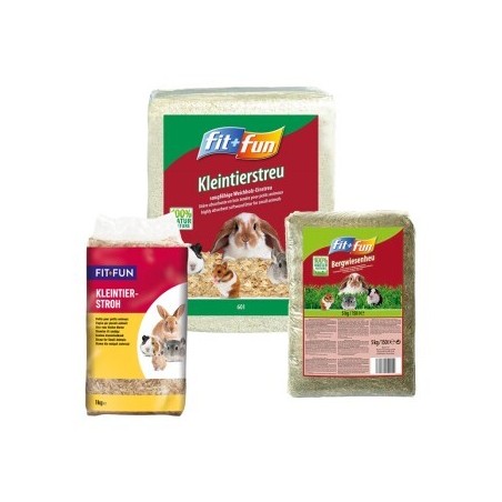 FIT+FUN Fit & Fun Kuscheliger Käfig Set - Heu + Nagerstreu