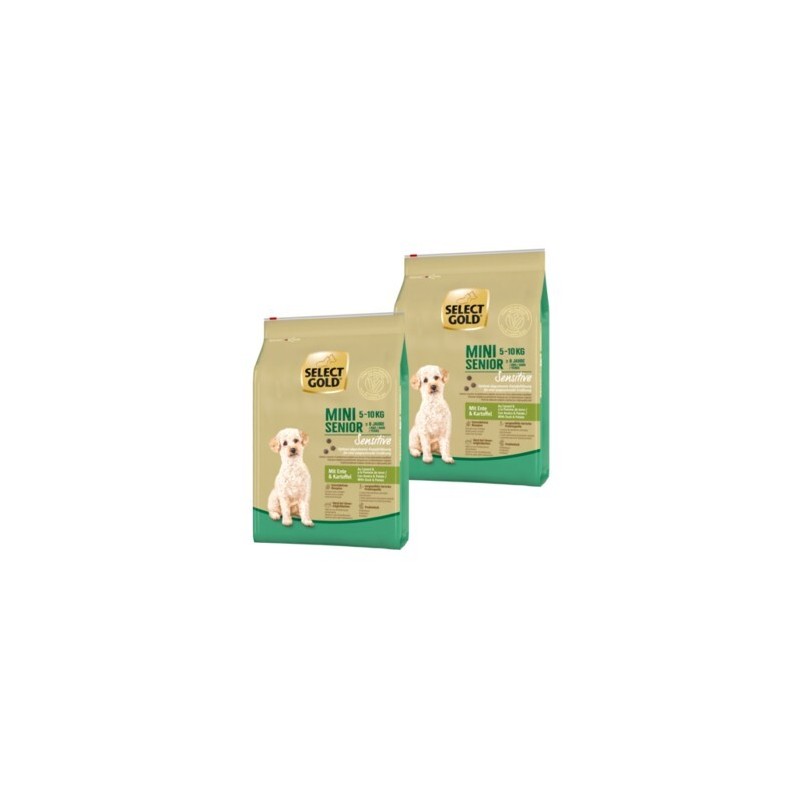 SELECT GOLD Sensitive Mini Senior Ente & Kartoffel 2x4 kg