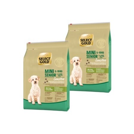 SELECT GOLD Sensitive Mini Senior Ente & Kartoffel 2x4 kg
