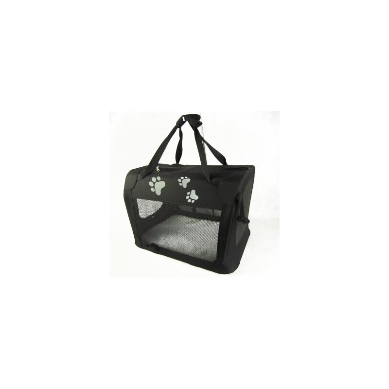 Josty Transporttasche Nylon schwarz mit Pfoten