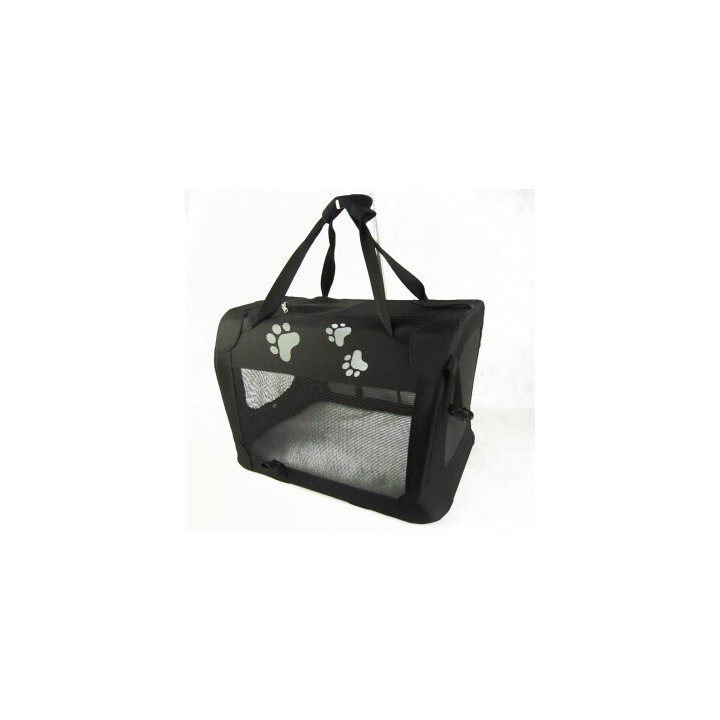 Josty Transporttasche Nylon schwarz mit Pfoten