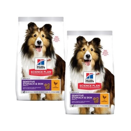 Hill's Science Plan Sensitive Stomach & Skin 2x14 kg