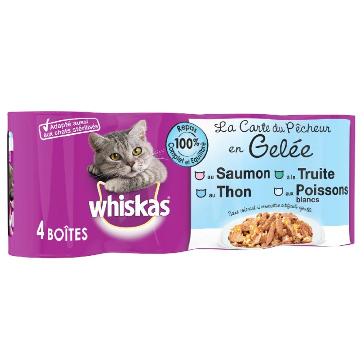 Whiskas La Carte 12 x 390 / 400 g - des Fischers in Gelee (12 x 390 g)