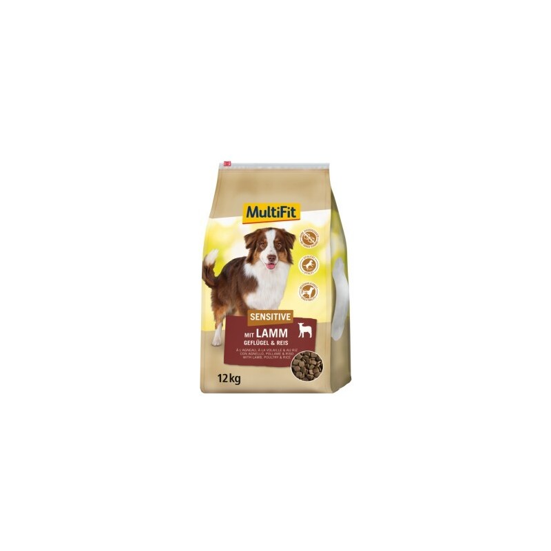 MultiFit Sensitive Adult mit Lamm, Geflügel & Reis 12 kg