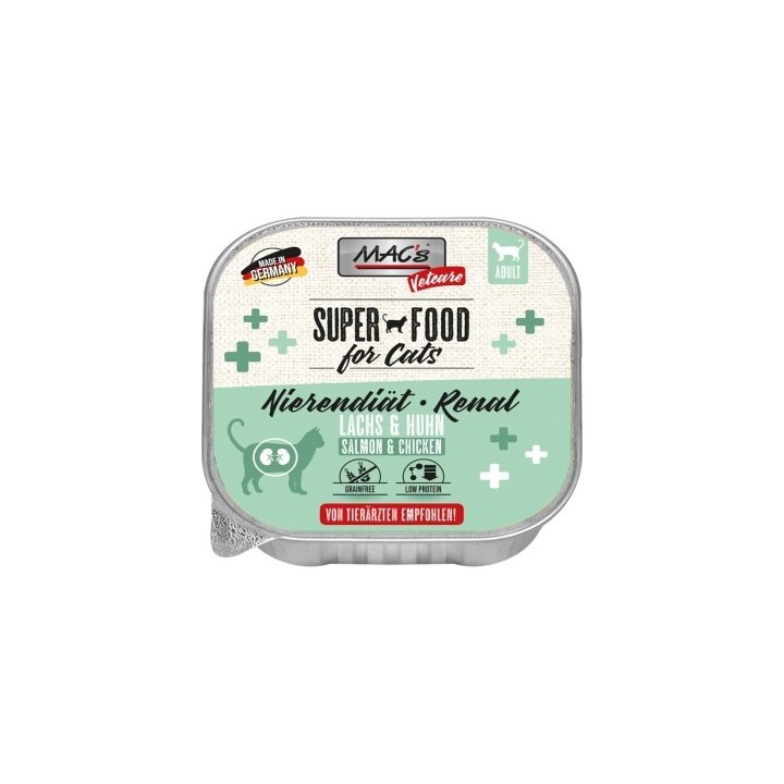 MAC's Vetcare Nierendiät Renal 16x100g Lachs & Huhn
