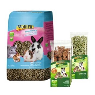 MultiFit Strohstreu Unterstreu + MultiFit Snacks 8,29 kg