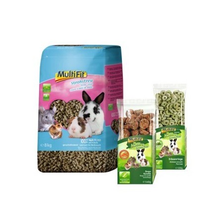 MultiFit Strohstreu Unterstreu + MultiFit Snacks 8,29 kg