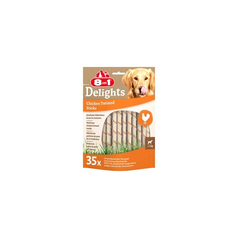 8in1 Delights Twisted Sticks Hähnchen 35 Stück