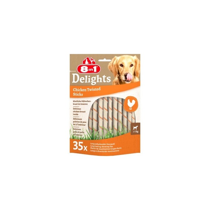 8in1 Delights Twisted Sticks Hähnchen 35 Stück
