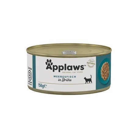 Applaws Nassfutter Katze Adult in Brühe Seefisch 24x156 g