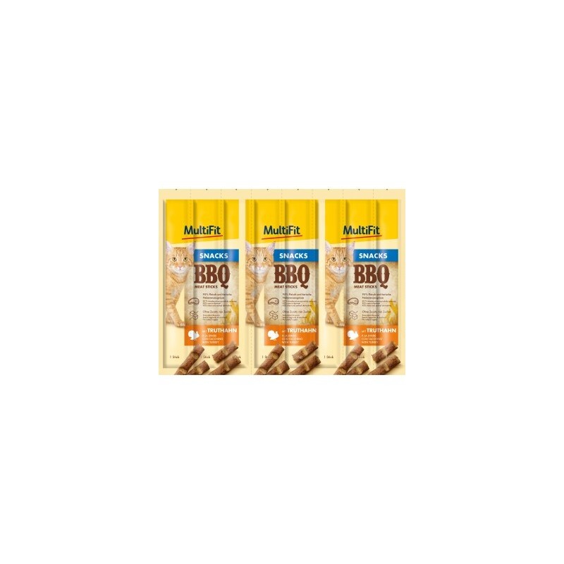 MultiFit BBQ Meat Sticks 7x8x5g Truthahn