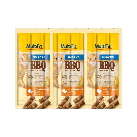 MultiFit BBQ Meat Sticks 7x8x5g Truthahn