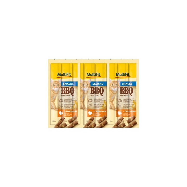 MultiFit BBQ Meat Sticks 7x8x5g Truthahn