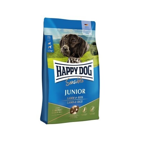 HAPPY DOG Sensible Trockenfutter Hund Junior, Lamm & Reis 4 kg