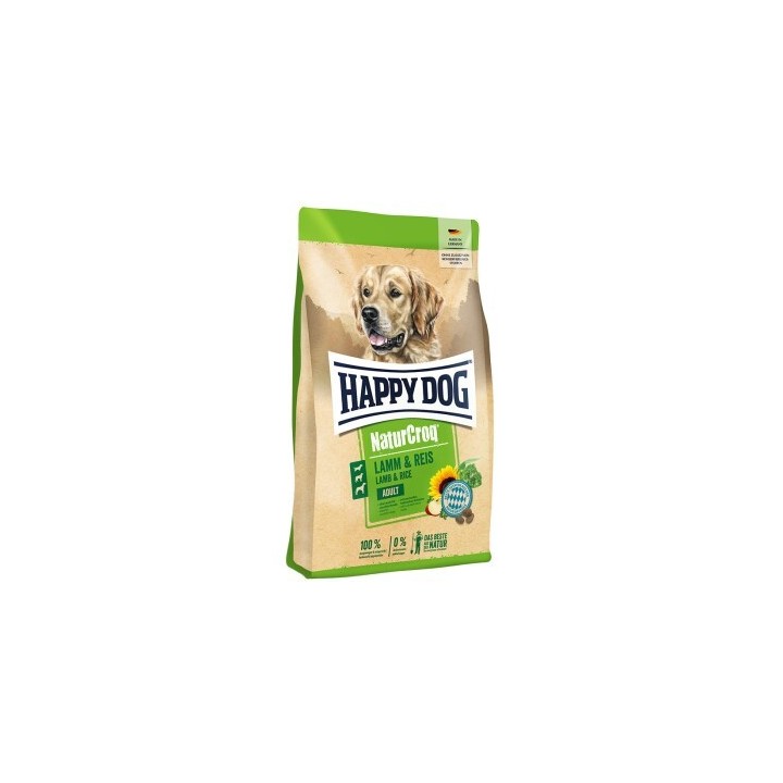 HAPPY DOG NaturCroq Trockenfutter Hund Adult, Lamm & Reis 2x15 kg