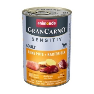 animonda GranCarno Sensitiv Nassfutter Hund Adult, Pute und Kartoffel 12x400 g