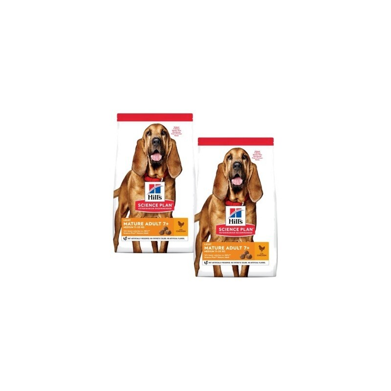 Hill's Science Plan Mature Adult 7+ Senior Light mit Huhn 2x14 kg
