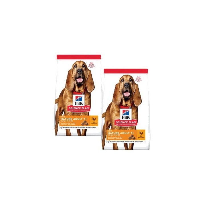 Hill's Science Plan Mature Adult 7+ Senior Light mit Huhn 2x14 kg