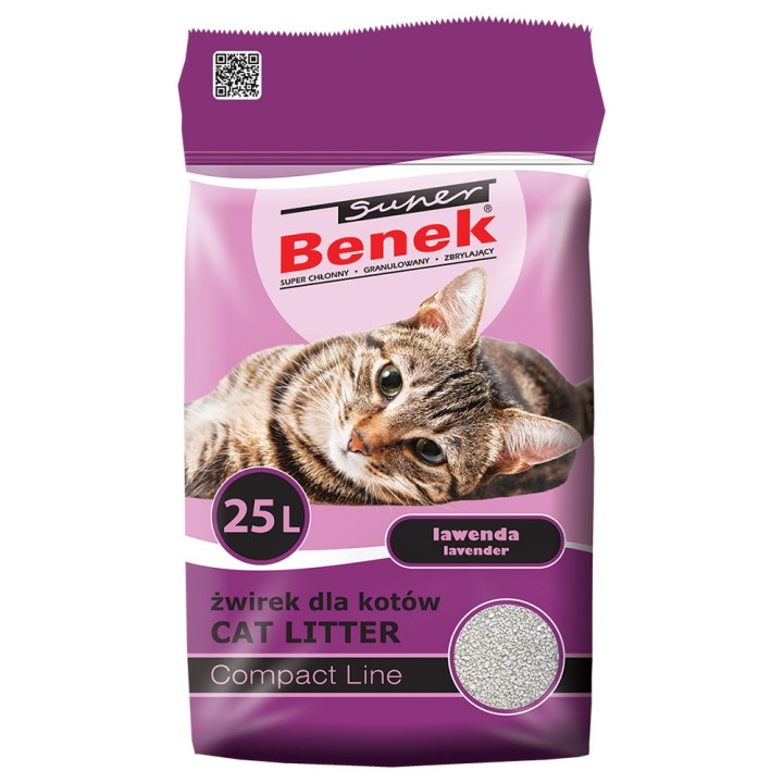 Super Benek Compact Lavendel - 25 l (ca. 21 kg)