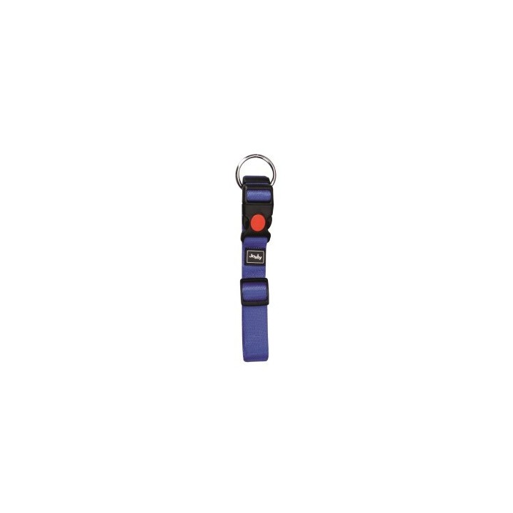 Josty Nylonhalsband mit Safety Click 40-55cm/20mm blau