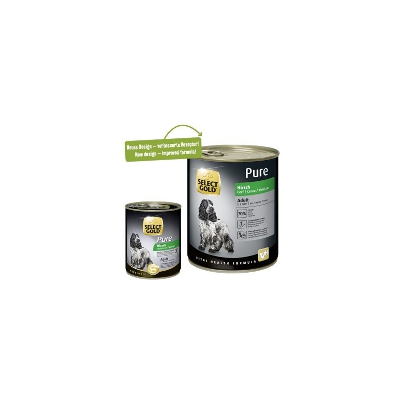 SELECT GOLD Pure Adult Hirsch 6x800 g