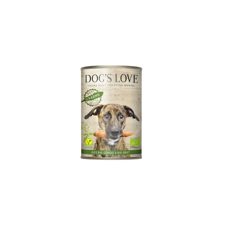DOG'S LOVE Greens Bio, Obst und Gemüse 6x400 g