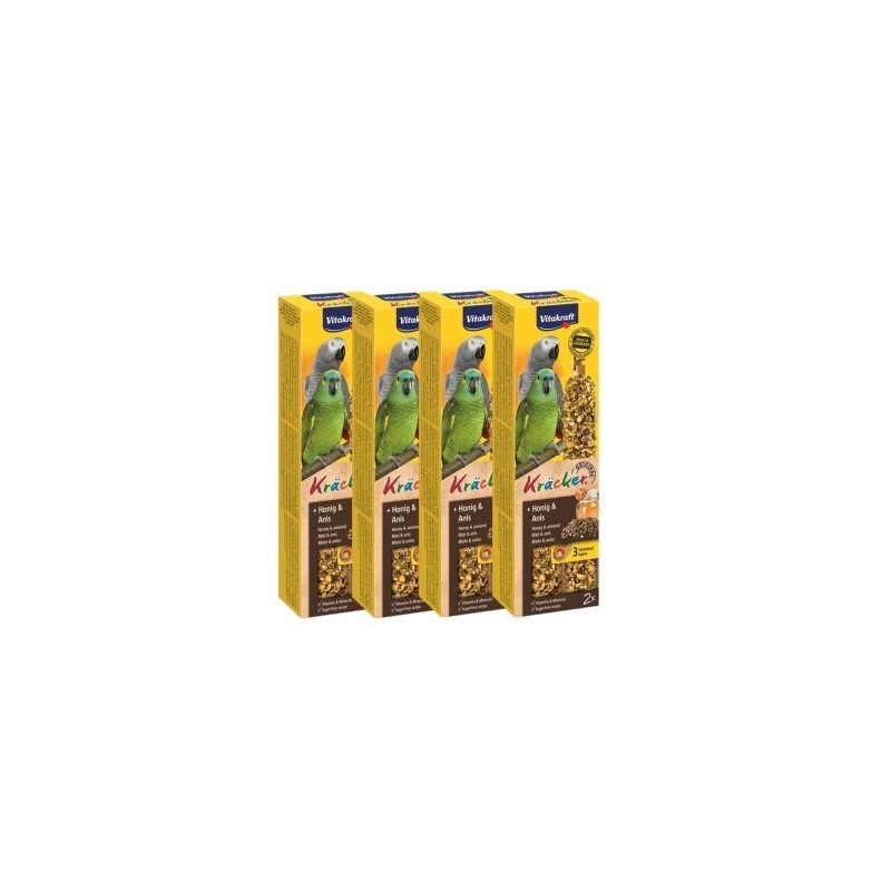 Vitakraft Papageien Kräcker 4x2er Honig & Anis