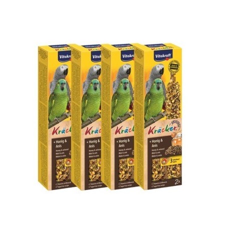 Vitakraft Papageien Kräcker 4x2er Honig & Anis