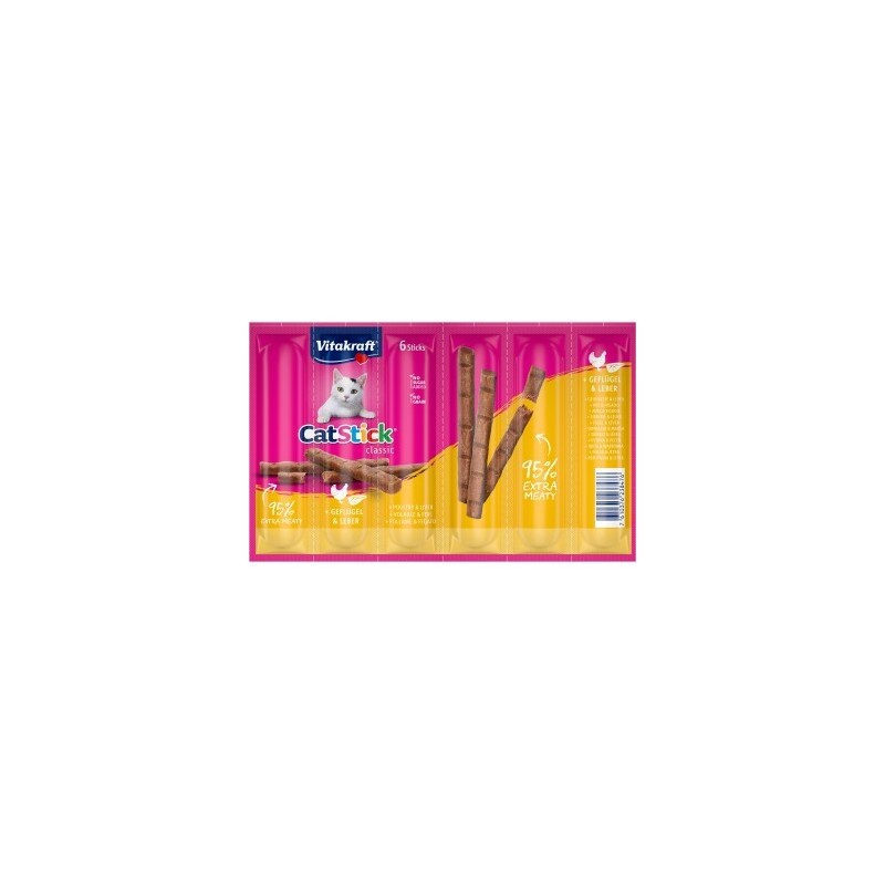 Vitakraft Cat-Stick 10x6 Stück Geflügel und Leber