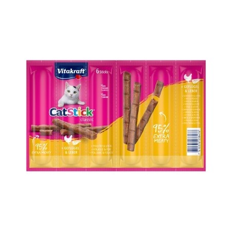 Vitakraft Cat-Stick 10x6 Stück Geflügel und Leber