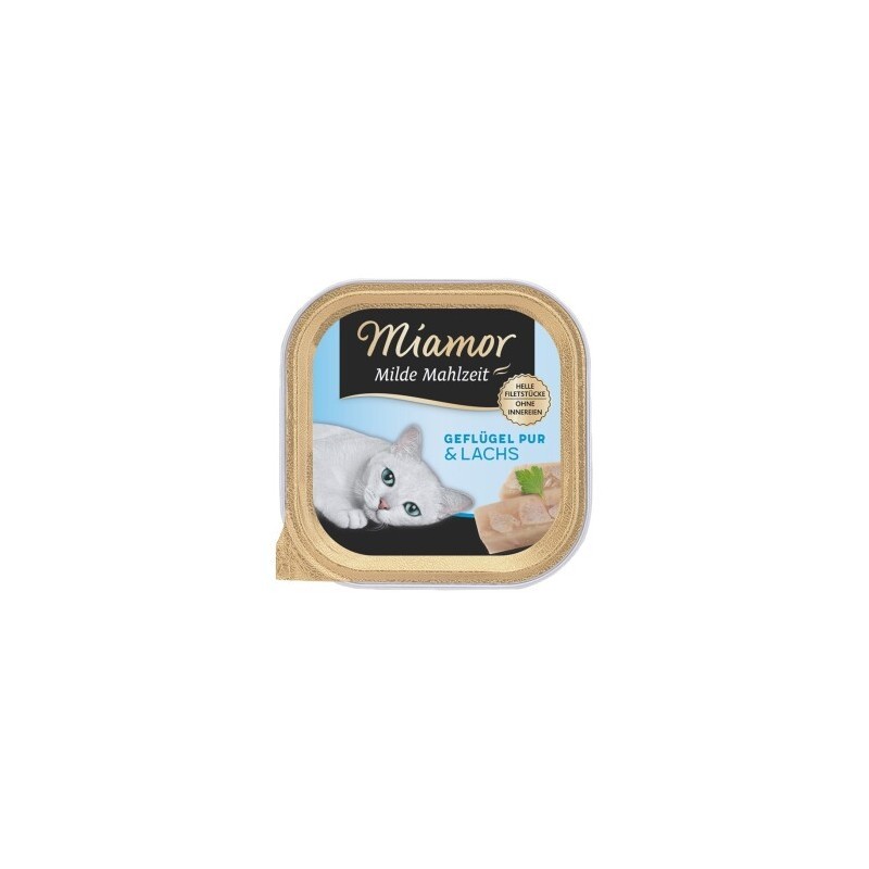 Miamor Milde Mahlzeit Geflügel pur und Lachs 32x100 g