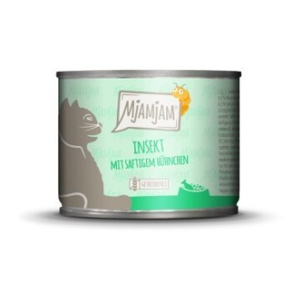 MjAMjAM Nassfutter Katze Adult 6x200 g Insekt mit saftigem Hühnchen