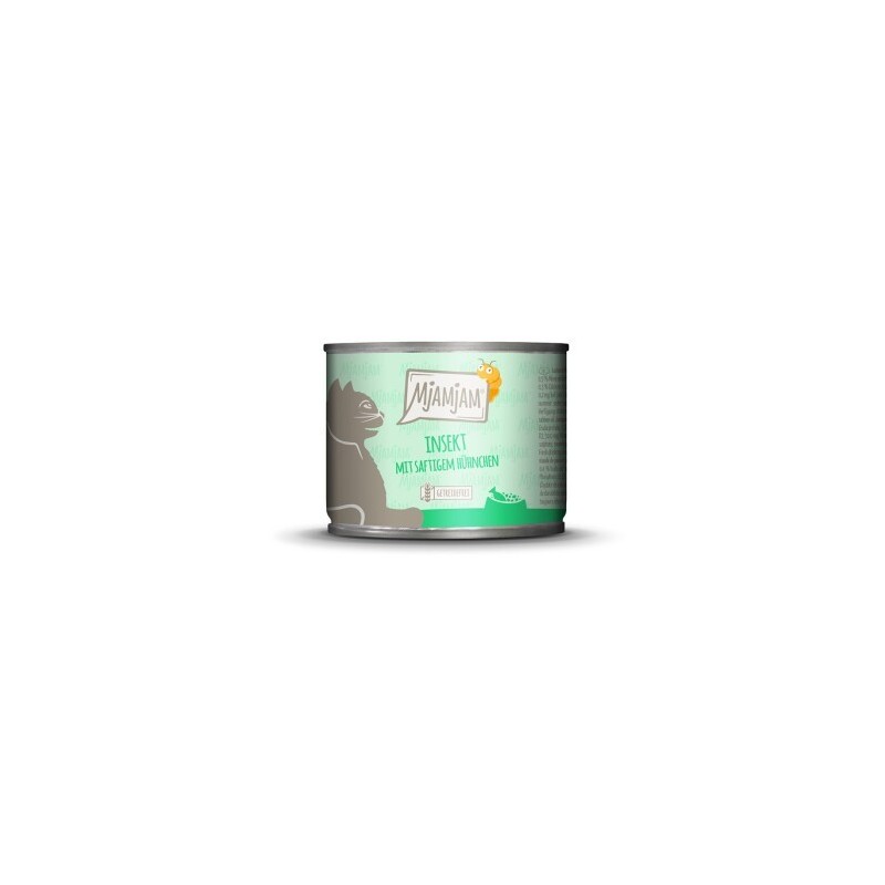 MjAMjAM Nassfutter Katze Adult 6x200 g Insekt mit saftigem Hühnchen