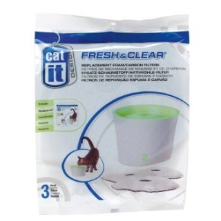 Catit Ersatzkohlefilter für 3 Liter Trinkbrunnen 3er-Pack
