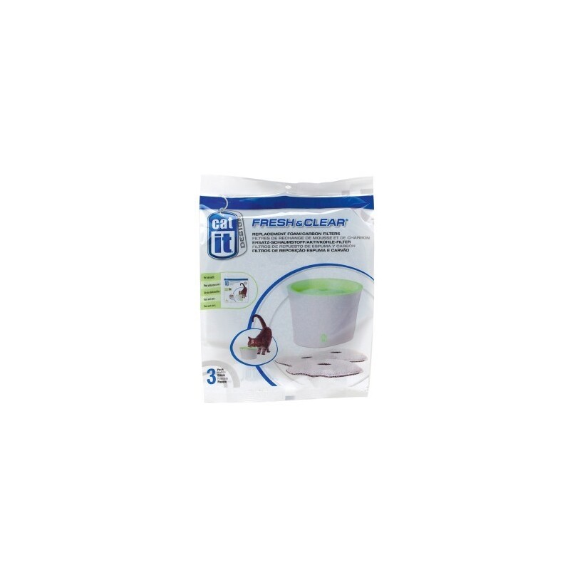 Catit Ersatzkohlefilter für 3 Liter Trinkbrunnen 3er-Pack