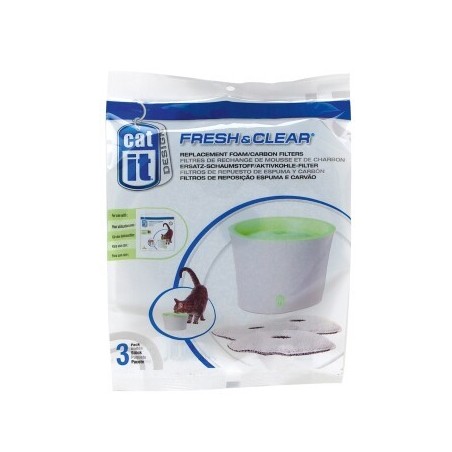 Catit Ersatzkohlefilter für 3 Liter Trinkbrunnen 3er-Pack