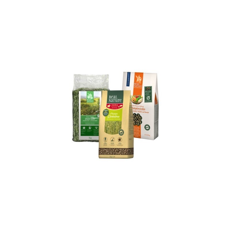 REAL NATURE Zwergkaninchen Geschenk-Set 3tlg. 10,5 kg