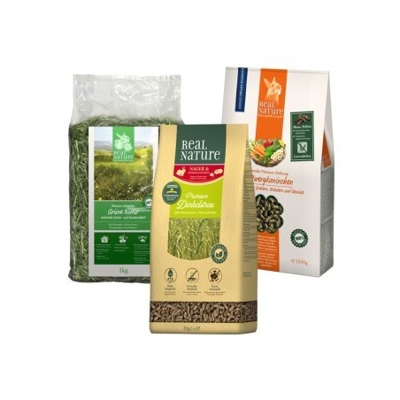 REAL NATURE Zwergkaninchen Geschenk-Set 3tlg. 10,5 kg